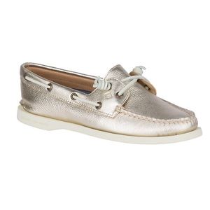 Gold Sperry boat shoes - size 6
